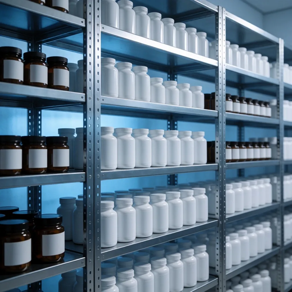 Climate-controlled storage facility with sealed supplement containers